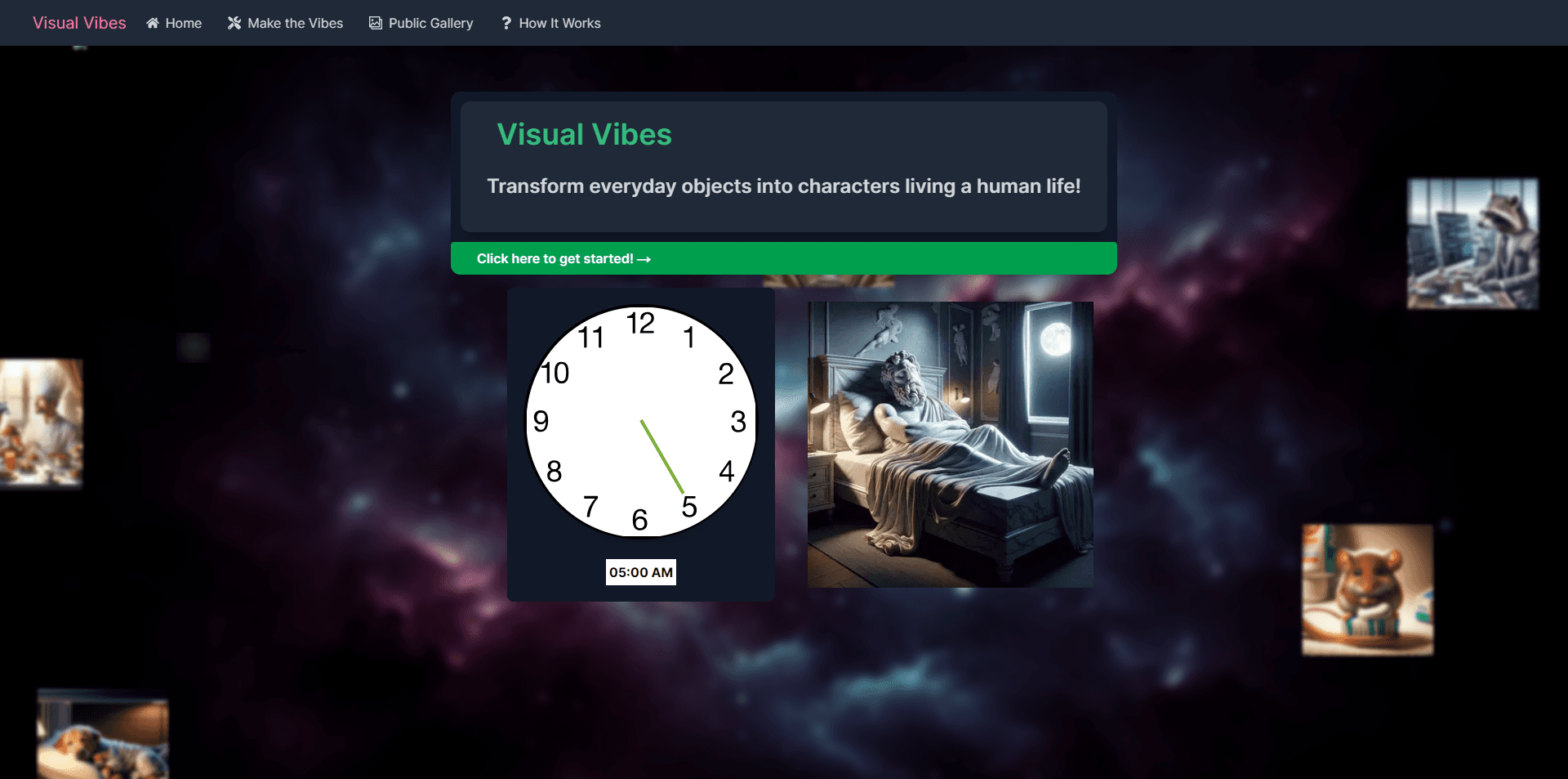 Visual Vibes Main Page